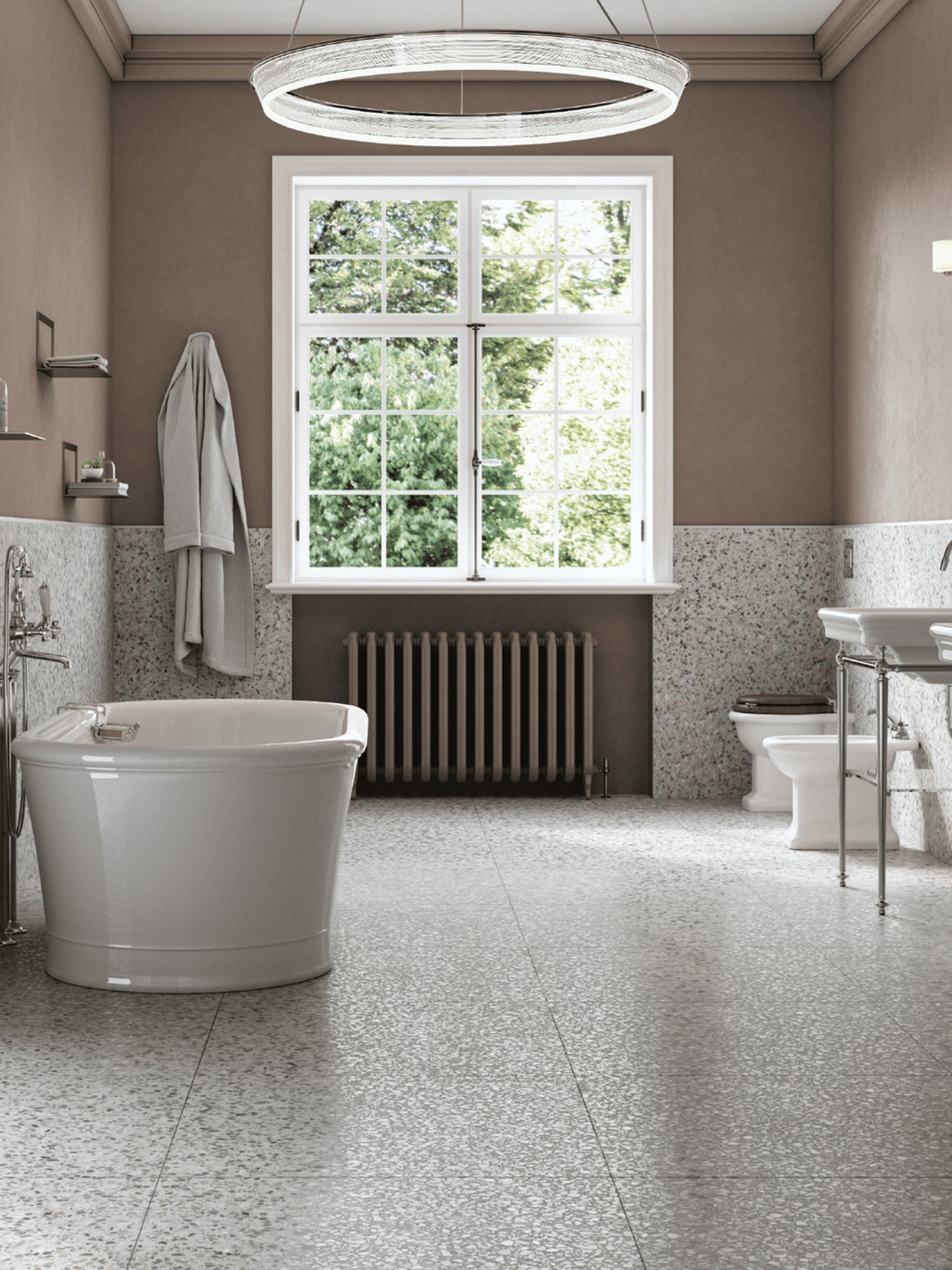 Porcelanato Terrazzo Grey 60×60-9 mm