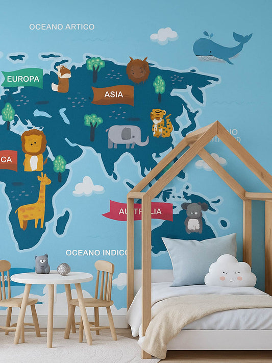 Papel Mural / Mapa Continental