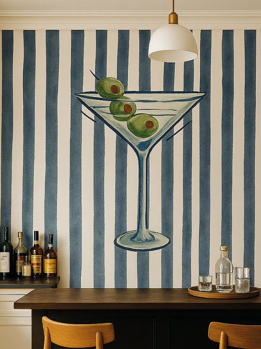 Papel Mural / Martini azul