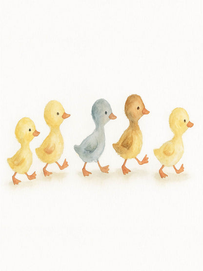 Papel Mural / Familia pato