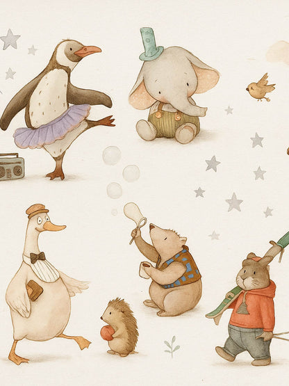 Papel Mural / Fiesta de animales