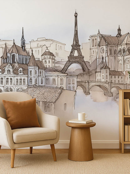 Papel Mural / Sketch de paris