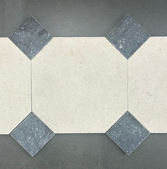 Limestone Frances Clair Luguet en patrón con cabuchones