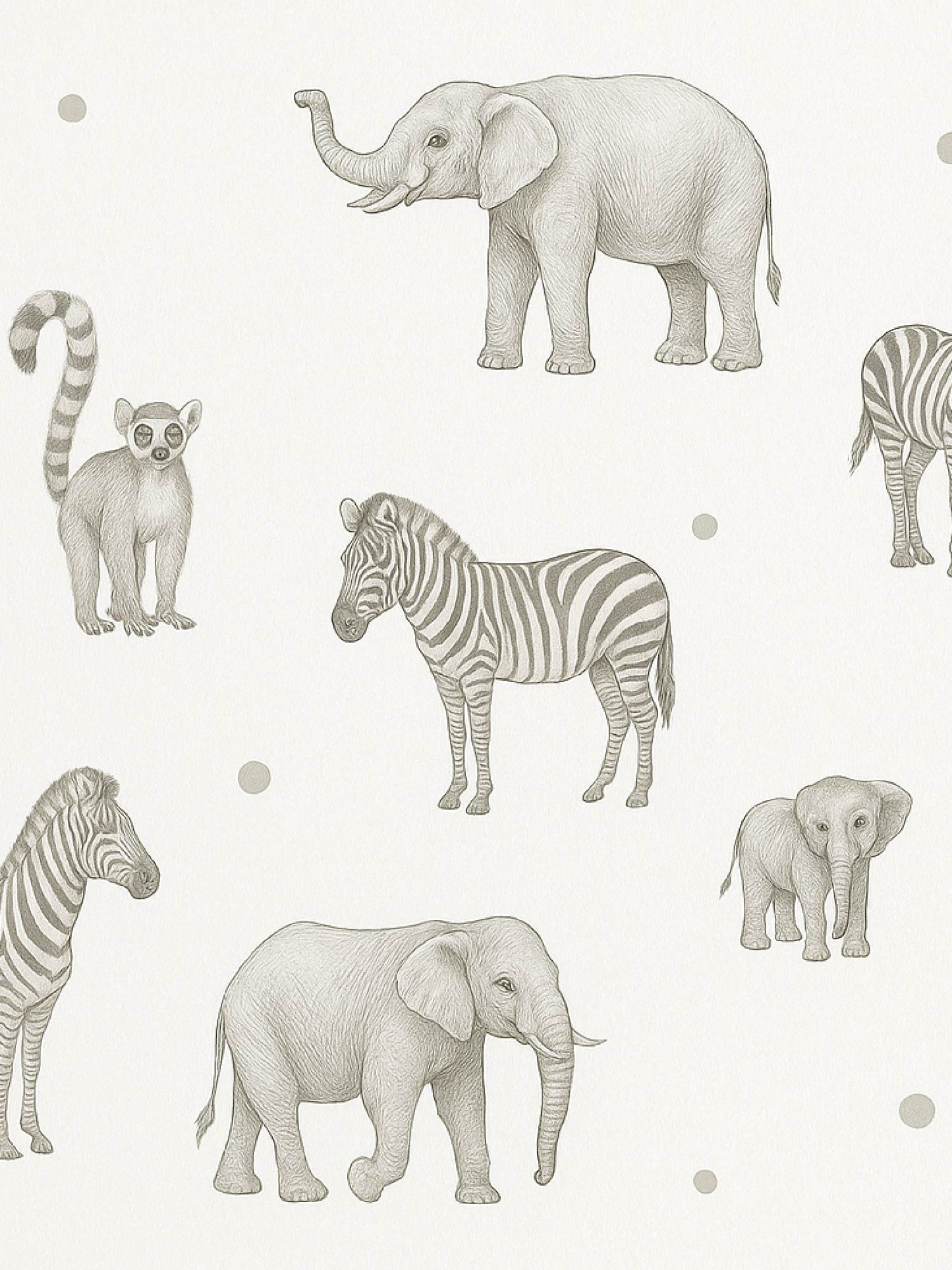 Papel Mural / Zoológico a lapiz