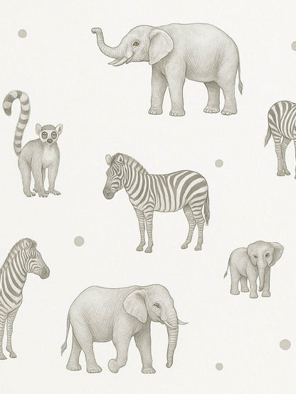 Papel Mural / Zoológico a lapiz