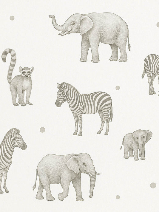 Papel Mural / Zoológico a lapiz
